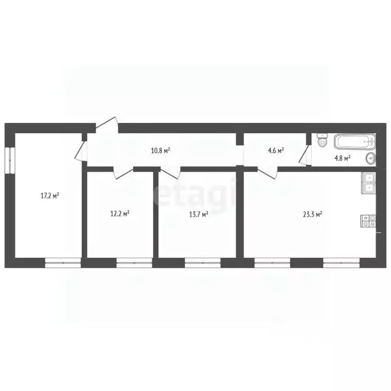 3-к кв. Саратовская область, Балашов Советская ул., 159 (86.6 м) - Фото 2