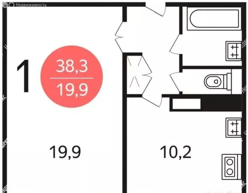 1-комнатная квартира: Москва, Литовский бульвар, 15к1с1 (38 м) - Фото 1