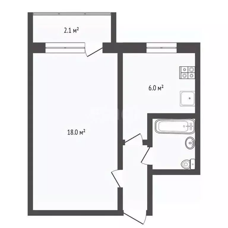 1-к кв. Севастополь ул. Истомина, 31 (29.8 м) - Фото 2