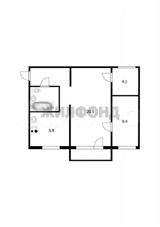 2-к. квартира, 45 м, 5/5 эт. - Фото 0