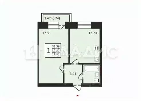 1-к кв. Коми, Сыктывкар Верхний Чов мкр, 23/1 (38.56 м) - Фото 1