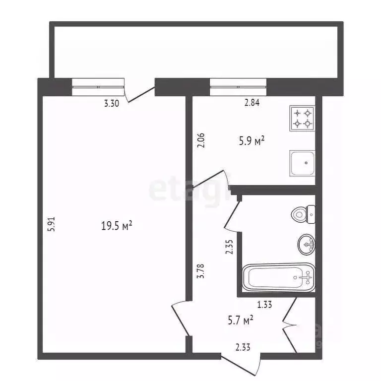 1-к кв. Марий Эл, Медведевский район, Кундышское с/пос, пос. Сурок ул. ... - Фото 2