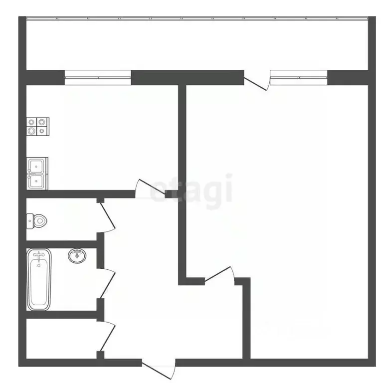 1-к кв. Ставропольский край, Кисловодск Окопная ул. (38.8 м) - Фото 2
