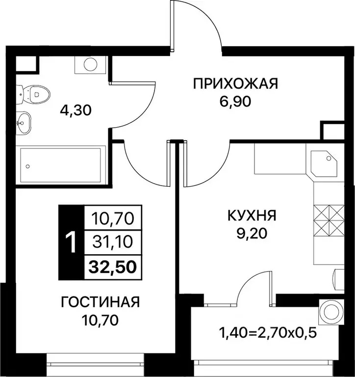 1-к кв. Ростовская область, Ростов-на-Дону ул. Вересаева, 92 (32.5 м) - Фото 0