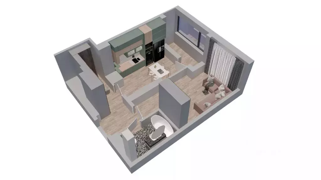 1-к кв. Ростовская область, Батайск ул. Ушинского, 27Ак2 (33.8 м) - Фото 2