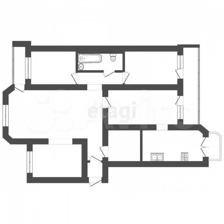 4-к. квартира, 120 м, 3/10 эт. - Фото 0