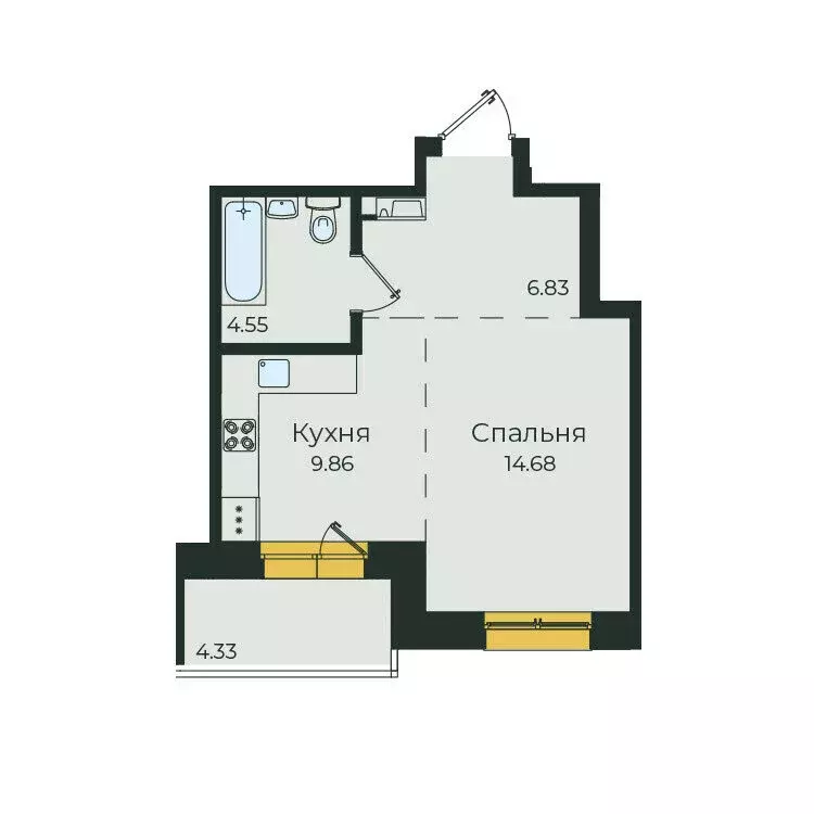 1-комнатная квартира: Иркутск, улица Пискунова, 134 (40.25 м) - Фото 1