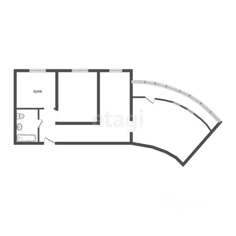3-к кв. Иркутская область, Ангарск 12А мкр, 9 (65.6 м) - Фото 2