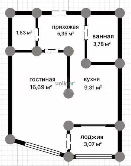 1-к. квартира, 36 м, 23/27 эт. - Фото 0