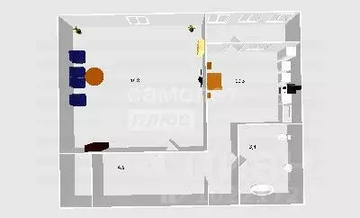 1-к кв. Ульяновская область, Ульяновск ул. Игошина, 6 (38.0 м) - Фото 2