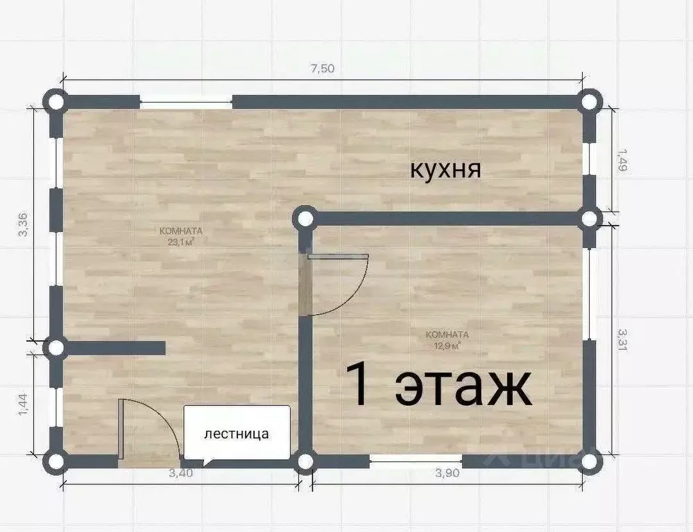 Дом в Тульская область, Ясногорский район, Ревякинское с/пос, Лесные ... - Фото 2