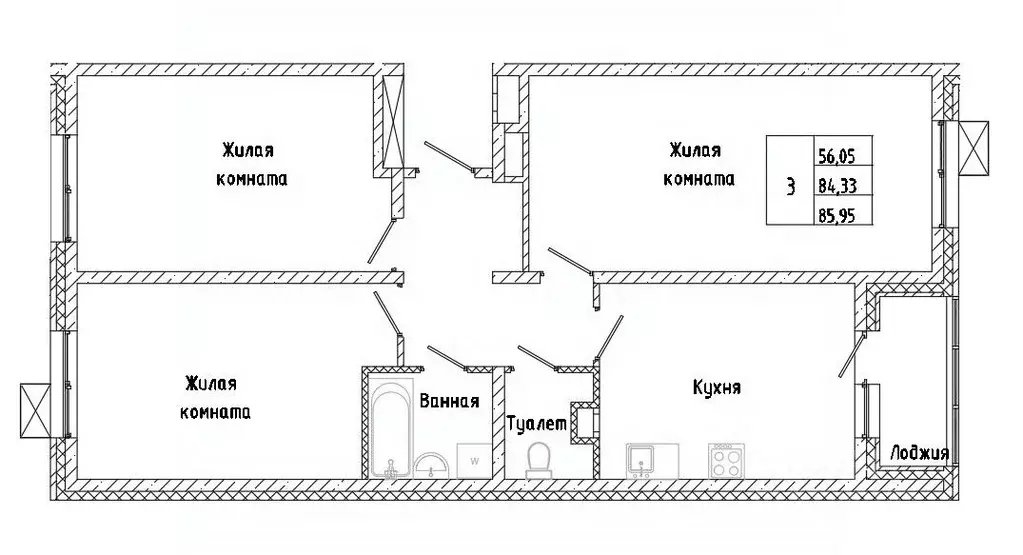 3-к кв. Сахалинская область, Южно-Сахалинск Горизонт жилой комплекс ... - Фото 0