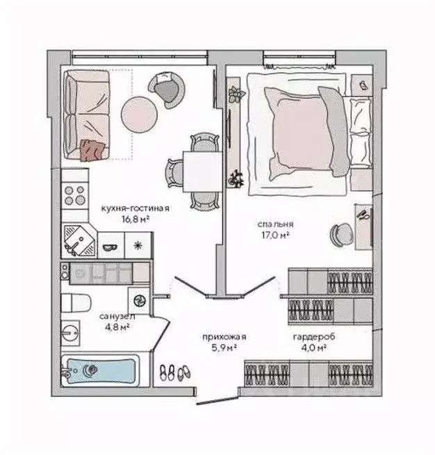 1-к кв. Крым, Судак ул. Инициативных, 80 (48.5 м) - Фото 1