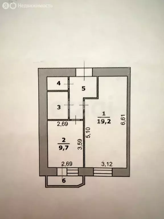 1-комнатная квартира: Белгород, улица Губкина, 38Б (37.8 м) - Фото 1