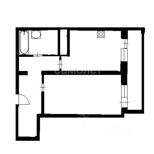 Квартира, 1 комната, 44.4 м - Фото 2