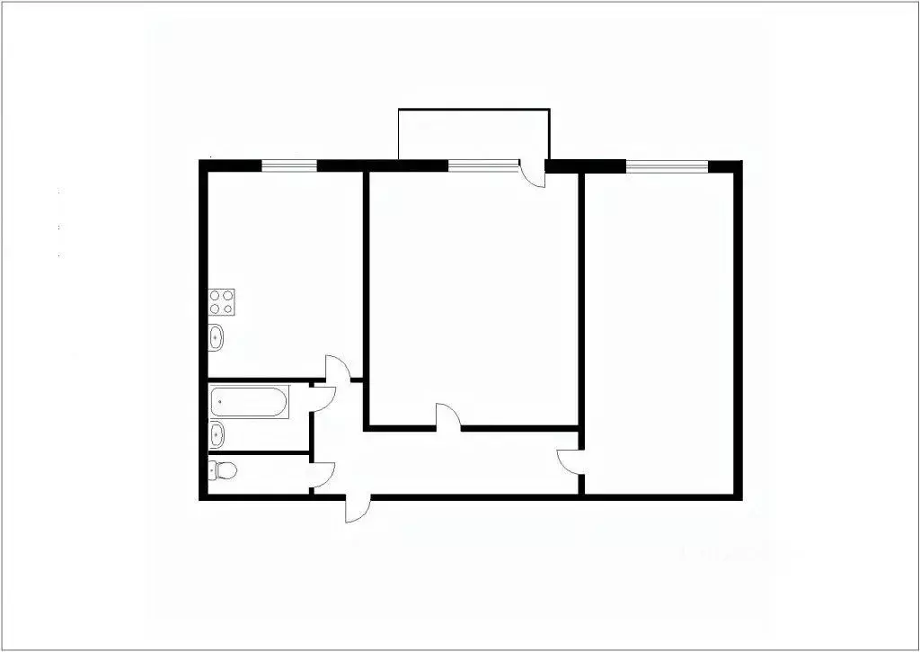2-к кв. Кемеровская область, Калтан Базарная ул., 6 (51.3 м) - Фото 2