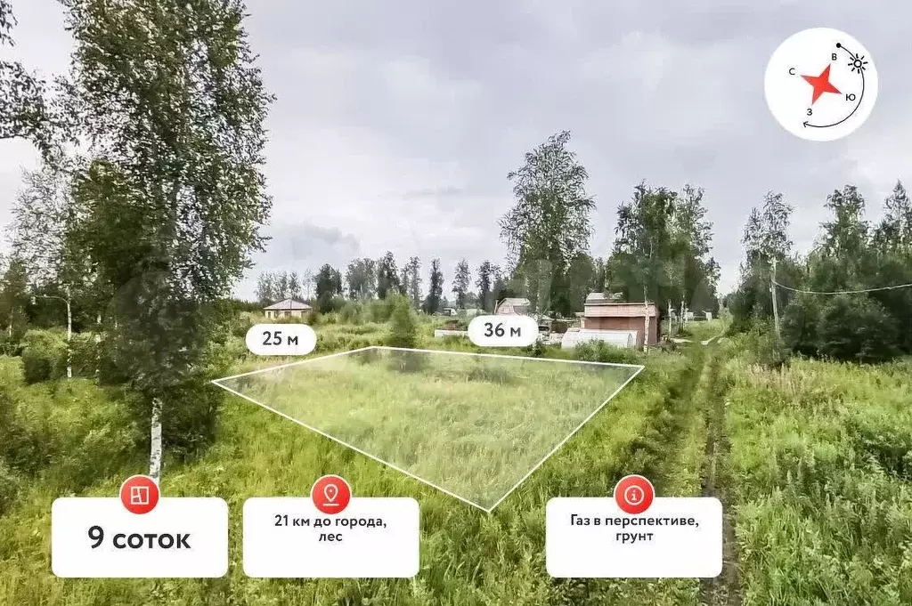 Участок 9 сот. (СНТ, ДНП) - Фото 0