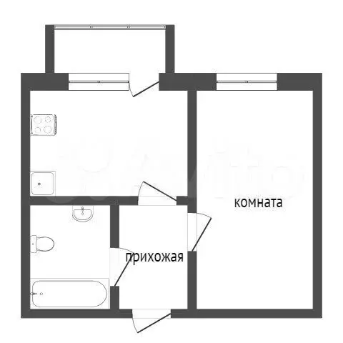 1-к. квартира, 31 м, 7/9 эт. - Фото 0