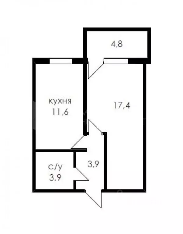 1-к кв. Тюменская область, Тюмень ул. Парада Победы, 17 (40.1 м) - Фото 1