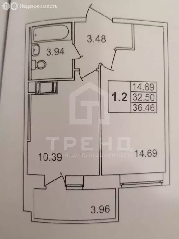 1-комнатная квартира: Мурино, улица Шоссе в Лаврики, 70к2 (36.4 м) - Фото 0