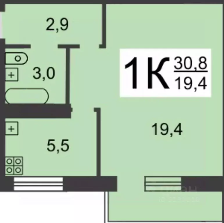 1-к кв. Нижегородская область, Нижний Новгород ул. Юлиуса Фучика, 29 ... - Фото 2
