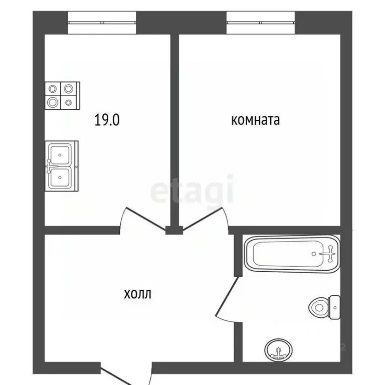 1-к кв. Ставропольский край, Пятигорск ул. Пестова (43.0 м) - Фото 2