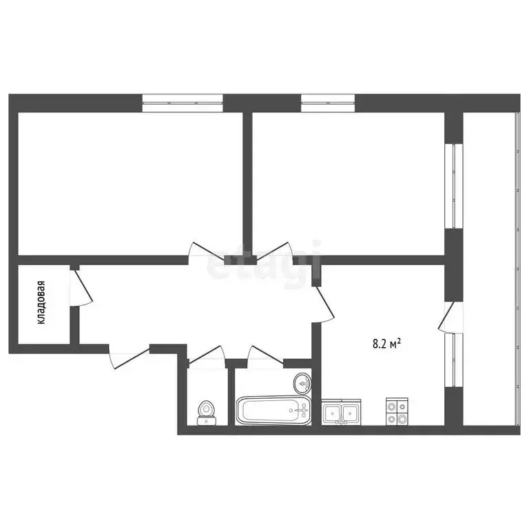 2-комнатная квартира: Малоярославец, Фестивальная улица, 7 (47 м) - Фото 1