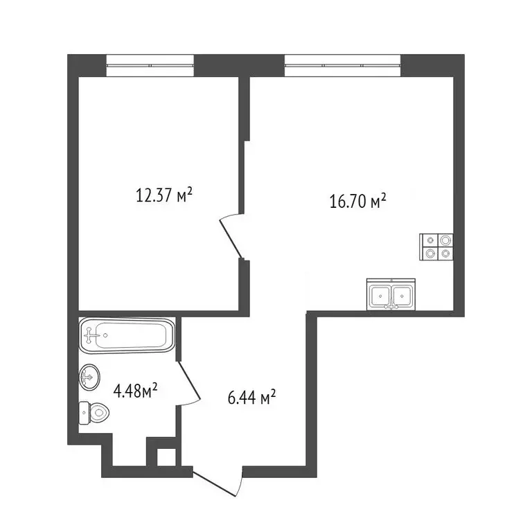 1-комнатная квартира: Тюмень, Полевая улица, 108 (40 м) - Фото 0