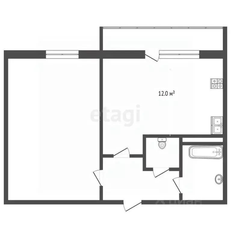 1-к кв. Тюменская область, Тюмень ул. Дмитрия Менделеева, 2 (51.6 м) - Фото 2