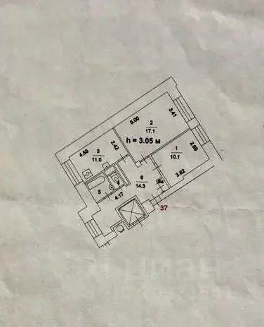 2-к кв. Москва Восточная ул., 7 (57.0 м) - Фото 1