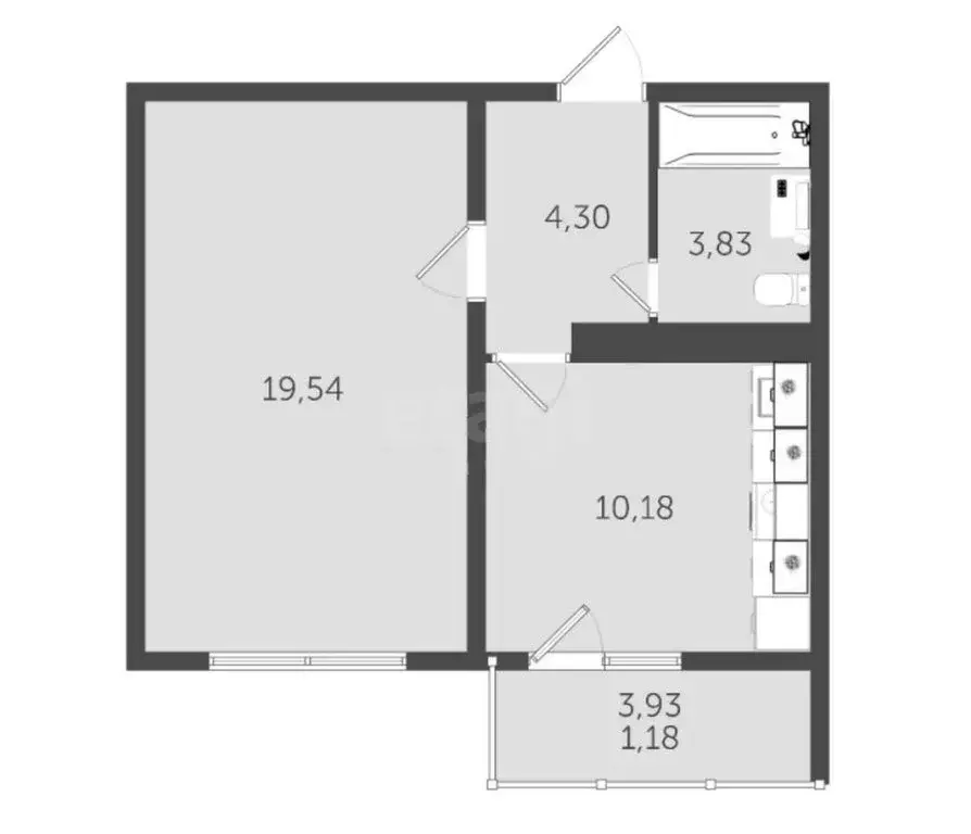 1-комнатная квартира: Анапа, улица Адмирала Пустошкина, 22к7 (39 м) - Фото 1