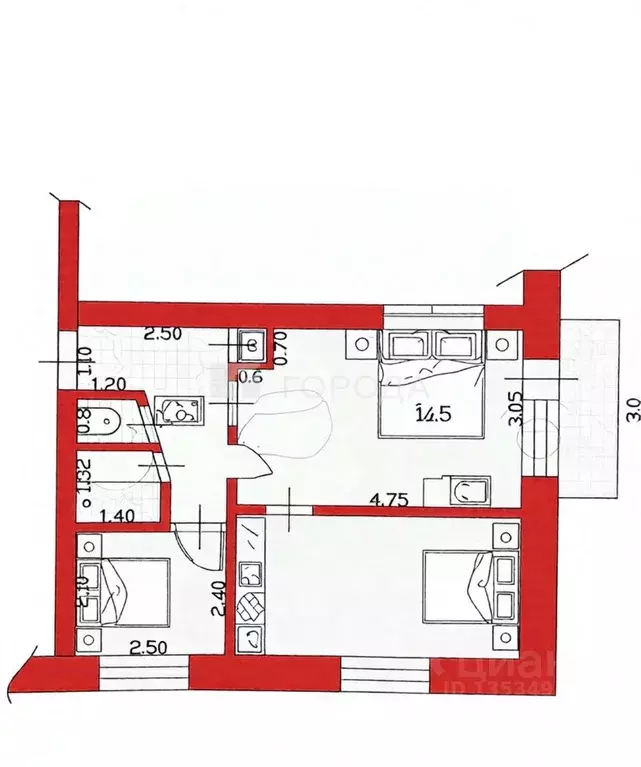 2-к кв. Алтайский край, Алейск ул. Мира, 26 (40.0 м) - Фото 2
