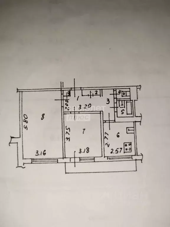 2-к кв. Липецкая область, Липецк просп. имени 60-летия СССР, 6 (50.1 ... - Фото 2