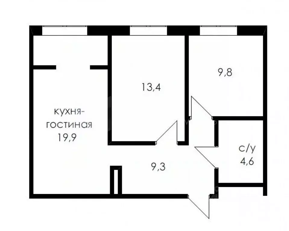 2-к кв. Тюменская область, Тюмень ул. Газовиков, 73к4 (56.5 м) - Фото 1