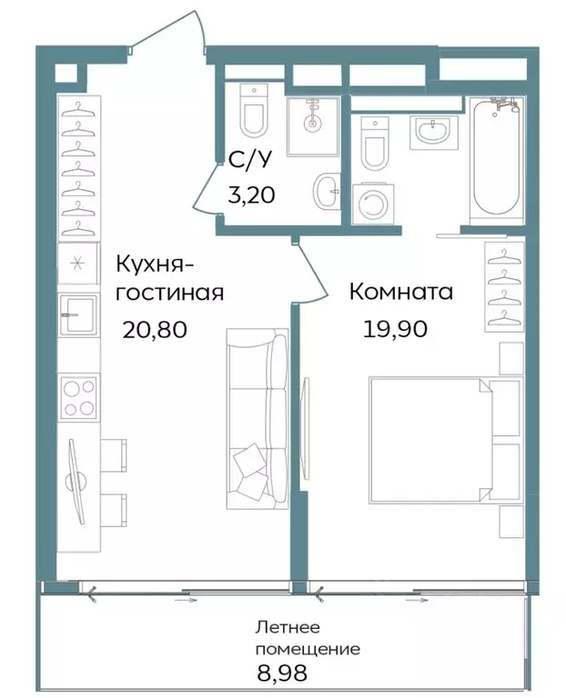 2-к кв. Крым, Саки ул. Морская (52.88 м) - Фото 0