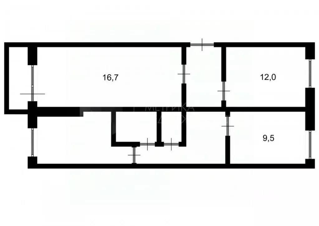 3-к кв. Тюменская область, Тюмень ул. Жуковского, 74 (60.4 м) - Фото 1