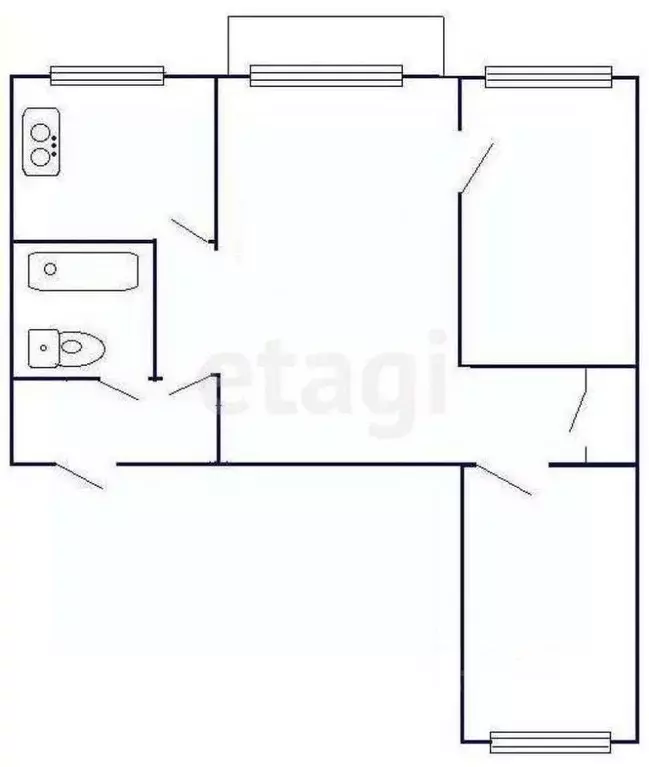 3-к кв. Бурятия, Улан-Удэ ул. Жердева, 90 (56.2 м) - Фото 1
