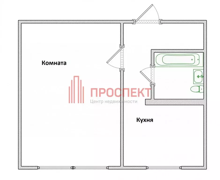 1-к кв. Пензенская область, Пенза ул. Терновского, 154 (34.4 м) - Фото 1