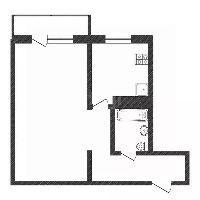 1-к кв. Нижегородская область, Дзержинск ул. Петрищева, 11А (32.0 м) - Фото 2