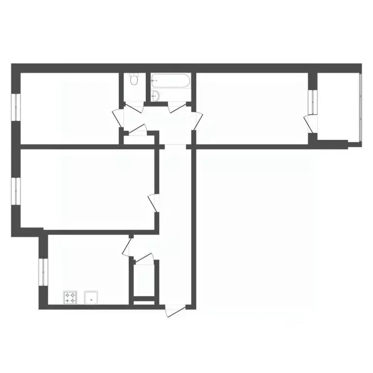 3-к кв. Тюменская область, Тюмень ул. Александра Логунова, 3 (65.4 м) - Фото 2