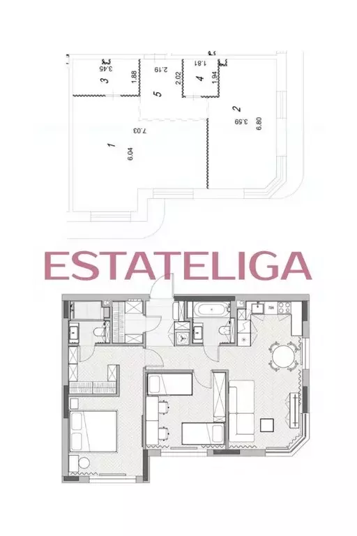 2-к кв. Москва ул. Василия Ланового, 5 (75.7 м) - Фото 2
