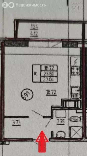 Квартира-студия: Бугры, Тихая улица, 13к3 (25.1 м) - Фото 0