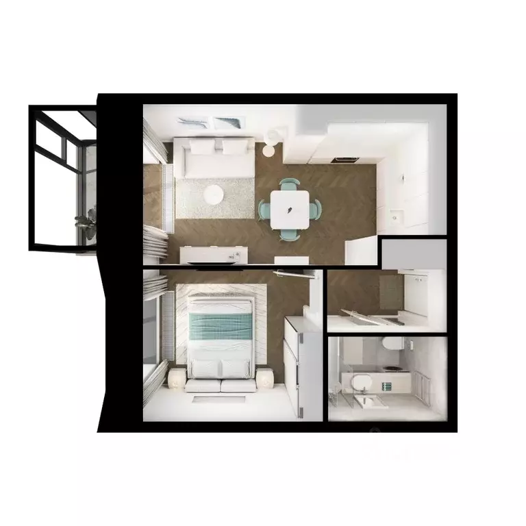 1-к кв. Татарстан, Казань Ботаническая 3 жилой комплекс, 2 (39.6 м) - Фото 1