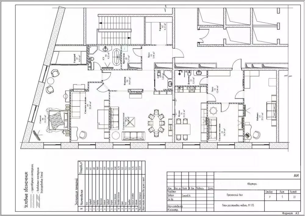 5-к кв. Москва ул. Пресненский Вал, 21 (132.0 м) - Фото 2