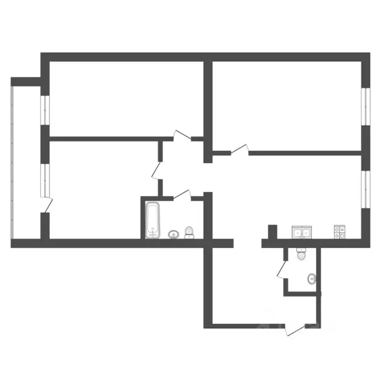 3-к кв. Тюменская область, Тюмень Кремлевская ул., 114 (105.3 м) - Фото 2