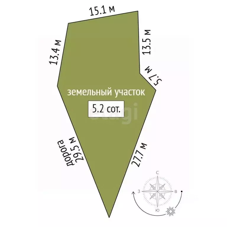 Участок в Севастополь с. Терновка, ул. Горная (5.16 сот.) - Фото 2