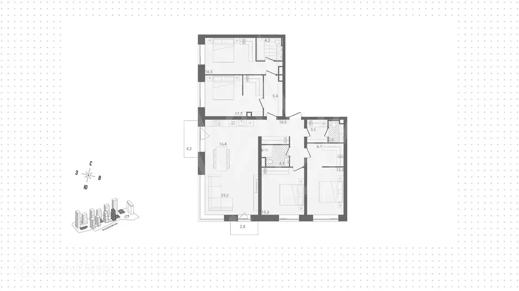 Продаётся 4-к квартира, 146 м - Фото 1