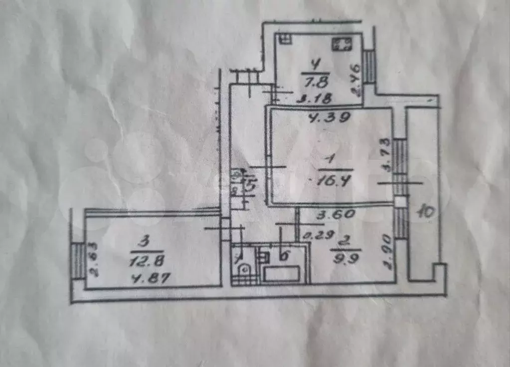 3-к. квартира, 61 м, 2/9 эт. - Фото 0