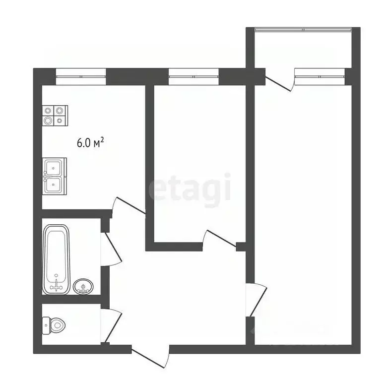 2-к кв. Нижегородская область, Выкса ул. Слепнева, 13к2 (38.4 м) - Фото 1