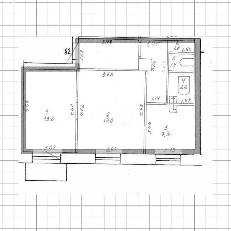 2-комнатная квартира: Юрга, Ленинградская улица, 42 (52.9 м) - Фото 1